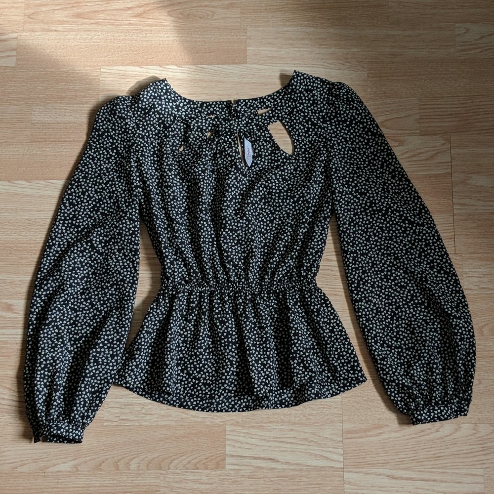 Candies XS peplum heart long sleeve